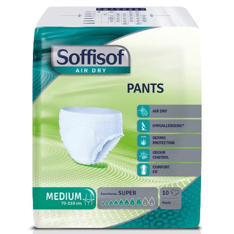 PANNOLONE SOFFISOF AIR DRY PANTS SUPER MEDIUM 10 PEZZI