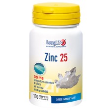 LONGLIFE ZINC 25 MG 100 COMPRESSE