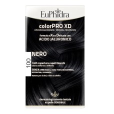 EUPHIDRA COLORPRO XD 100 NERO GEL COLORANTE CAPELLI IN FLACONE + ATTIVANTE + BALSAMO + GUANTI