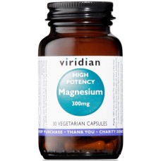 VIRIDIAN MAGNESIUM 300MG HIGH POTENCY 30 CAPSULE VIRIDIAN MAGNESIO SUPERIORE ALTA CONCENTRAZIONE