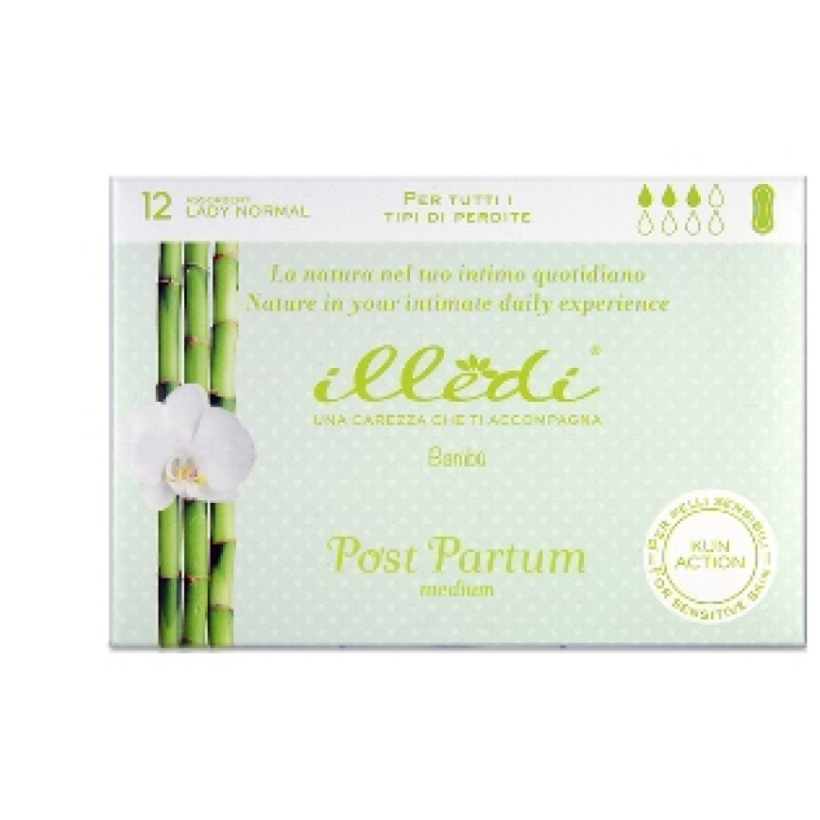ILLEDI ASSORBENTI LADY NORMAL SENZA ALI POST PARTO PER TUTTI I TIPI DI PERDITE MEDIUM 12 PEZZI