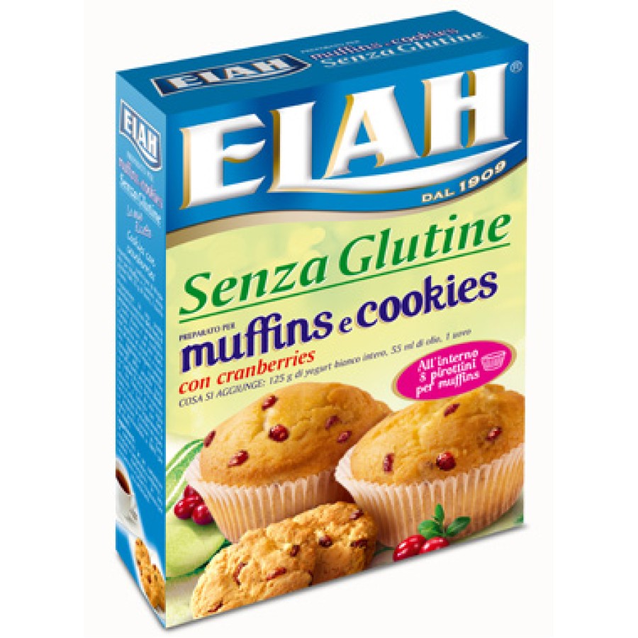 ELAH PREPARATO PER MUFFIN E COOKIES CON CRANBERRIES 190 G