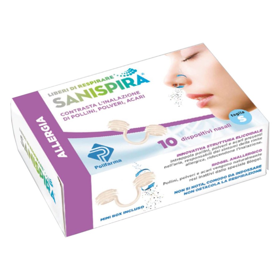 SANISPIRA ALLERGIA DISPOSITIVO NASALE 10 PEZZI TAGLIA M