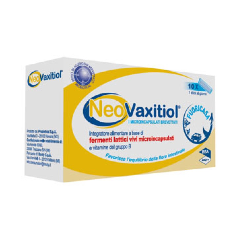 NEOVAXITIOL 10 STICK OROSOLUBILI DA 1,5 G
