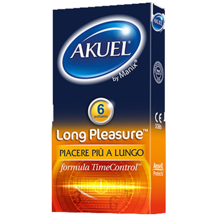 PROFILATTICO ANSELL AKUEL BY MANIX LONG PLEASURE B 6 PEZZI