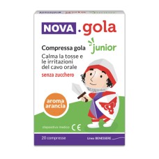 NOVA GOLA JUNIOR ARANCIA 20 COMPRESSE SENZA ZUCCHERO