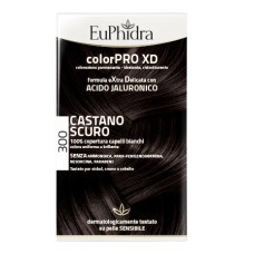 EUPHIDRA COLORPRO XD 300 CASTANO SCURO GEL COLORANTE CAPELLI IN FLACONE + ATTIVANTE + BALSAMO + GUANTI