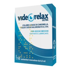 COLLIRIO IDRATANTE E LUBRIFICANTE VIDEORELAX ULTRA MONODOSE 0,5 ML 10 PEZZI