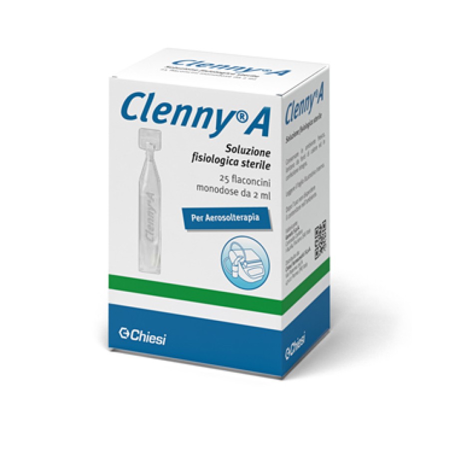 CLENNY A SOLUZIONE FISIOLOGICA STERILE PER AEROSOLTERAPIA 25 FLACONCINI MONODOSE DA 2 ML