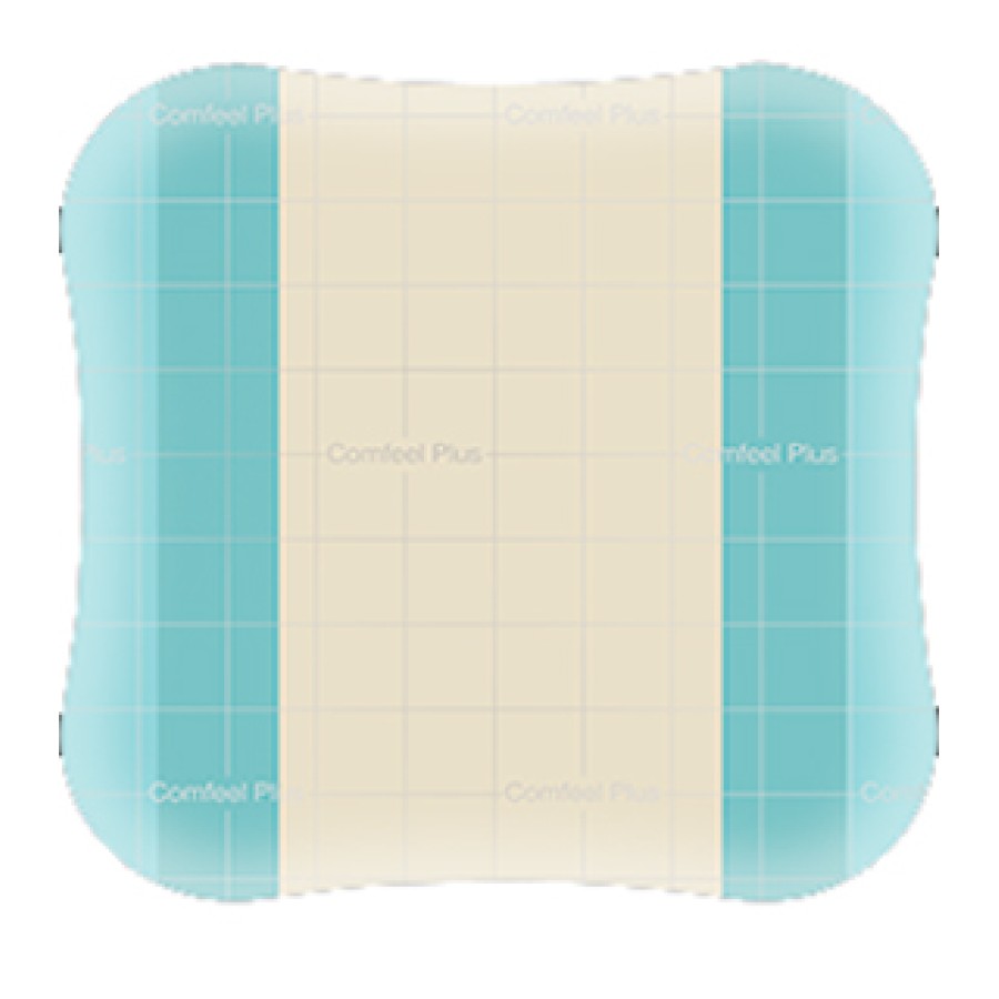 MEDICAZIONE SPECIALE ATTIVA CON IDROCOLLOIDE CON BORDI SMUSSATI COMFEEL PLUS 20X20 CM 5 PEZZI