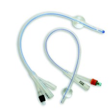 CATETERE FOLEY 2 VIE 100% SILICONE SECURDRAIN CON LINEA RADIO OPACA STANDARD 2 VIE CH12 PALLONCINO 5/10ML PUNTA NELATON ASTUCCIO 1 PEZZO