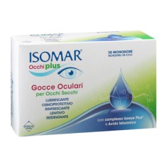 ISOMAR OCCHI PLUS GOCCE OCULARI PER OCCHI SECCHI ALL'ACIDO IALURONICO 0,25% 30 FLACONCINI MONODOSE