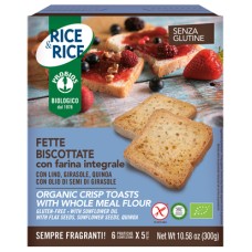 RICE&RICE FETTE BISCOTTATE CON FARINA INTEGRALE 300 G