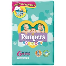 PAMPERS BABY DRY DWCT XL 14 PEZZI