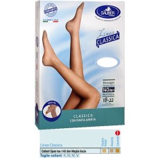 SAUBER COLLANT OPEN TOE MAGLIA LISCIA 140 DEN COLORE NEUTRO BEIGE TAGLIA 2 LINEA CLASSICA