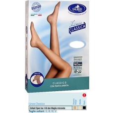 SAUBER COLLANT OPEN TOE MAGLIA MICRORETE 140 DEN COLORE MEDIO 3 LINEA CLASSICA