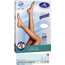 SAUBER COLLANT OPEN TOE MAGLIA LISCIA 70 DEN COLORE NEUTRO BEIGE TAGLIA 5 LINEA CLASSICA
