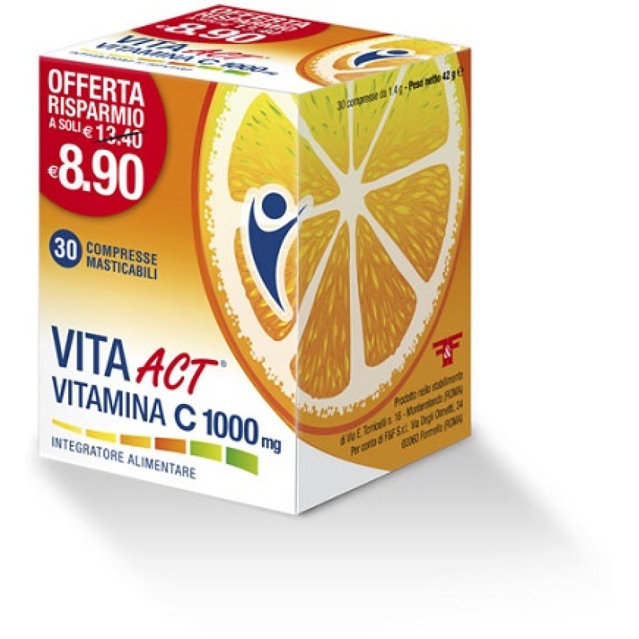 VITAMINA C ACT 1000MG 30 COMPRESSE MASTICABILI