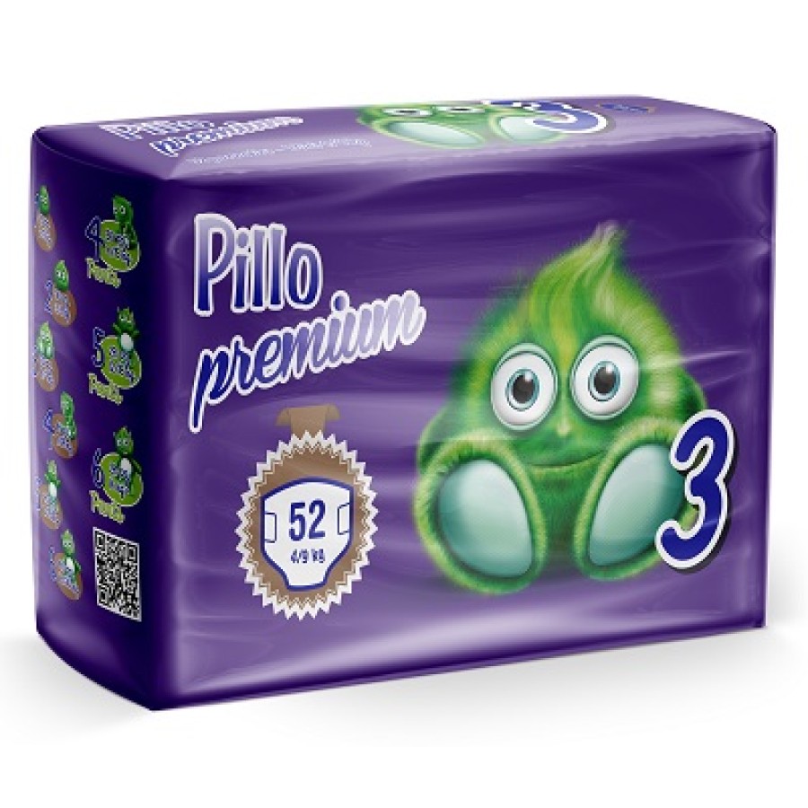 PANNOLINO PILLO PREMIUM DRYWAY MIDI 52 PEZZI