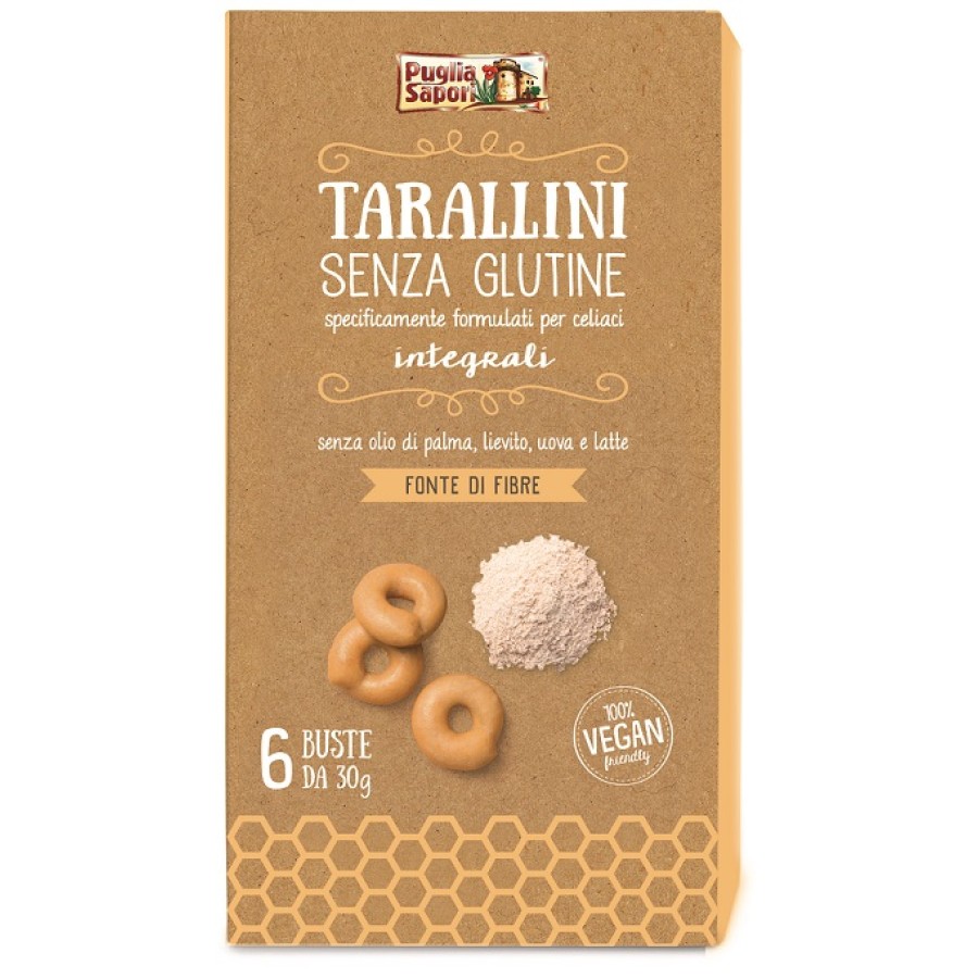 PUGLIA SAPORI TARALLINI INTEGRALI SENZA GLUTINE 180 G