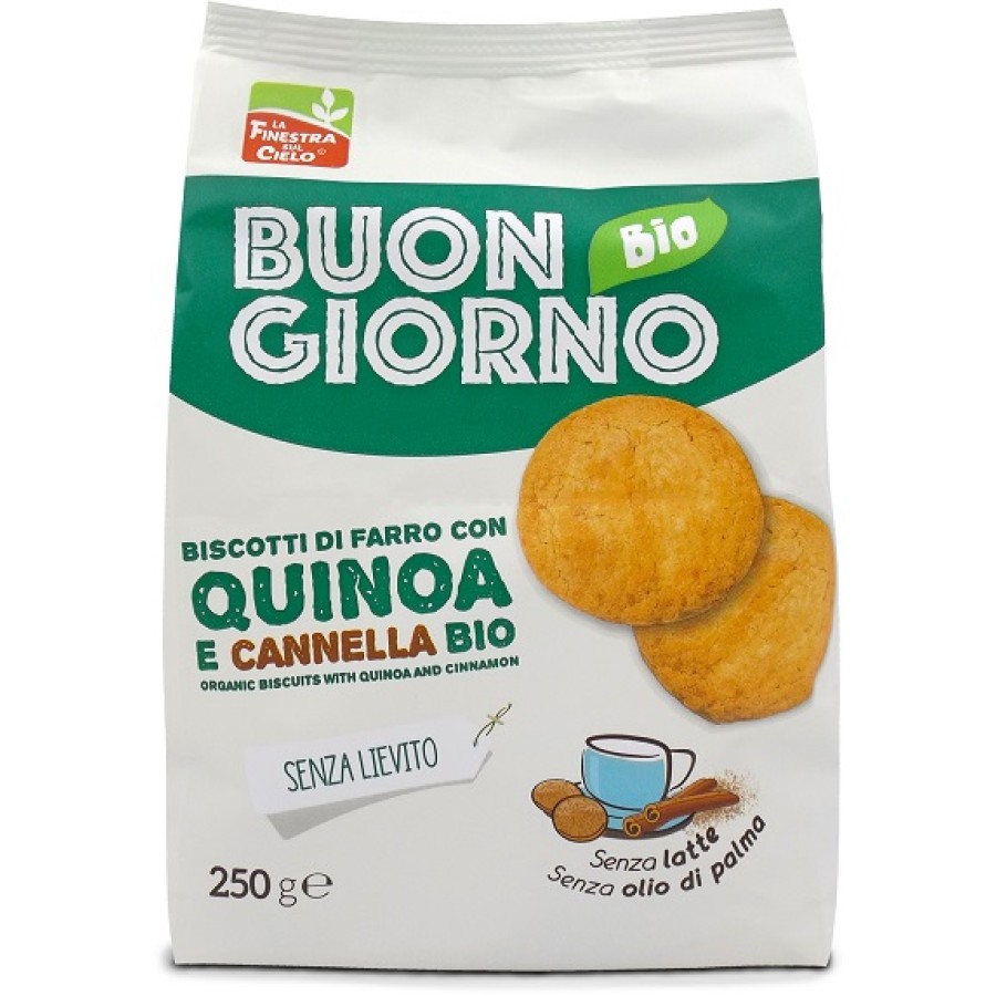 BUONGIORNOBIO BISCOTTI CON QUINOA E CANNELLA SENZA LIEVITO
