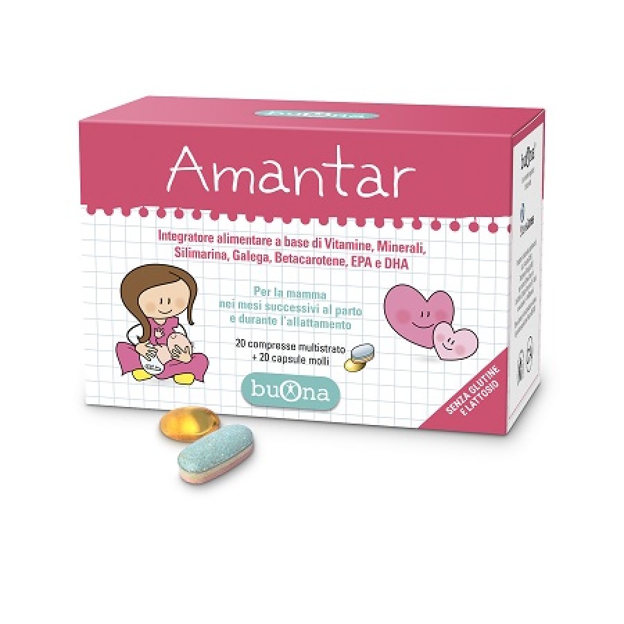 AMANTAR 20 COMPRESSE DA 1,6 G + 20 CAPSULE DA 0,637 G