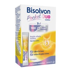 BISOLVON DUO POCKET LENITIVO TOSSE + GOLA IRRITATA A BASE DI MIELE E ALTEA 14 BUSTINE MONODOSE 10 ML