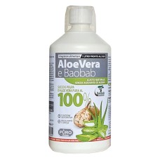 PURO ALOE VERA SUCCO E POLPA 100% + BAOBAB 1 LITRO