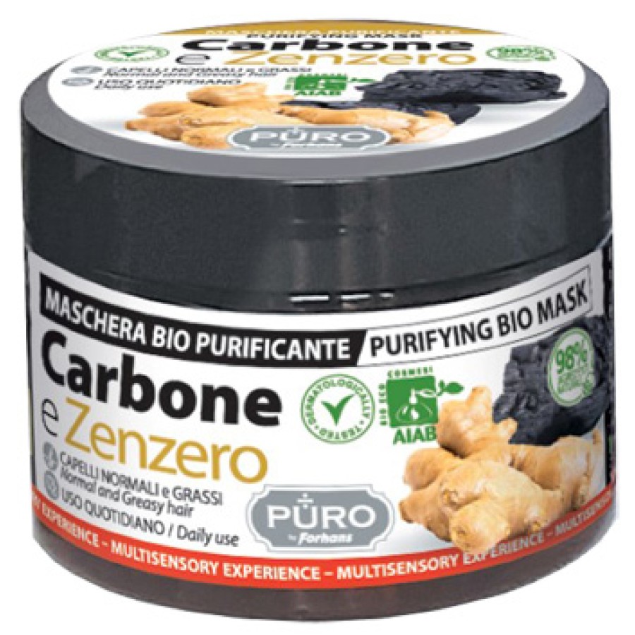 PURO BIO MASCHERA CARBONE E ZENZERO 250 ML