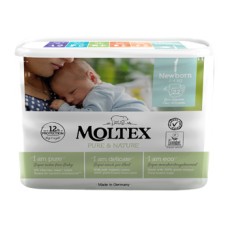PANNOLINI MOLTEX PURE & NATURE NEW BORN 2-4 KG TAGLIA 1 22 PEZZI