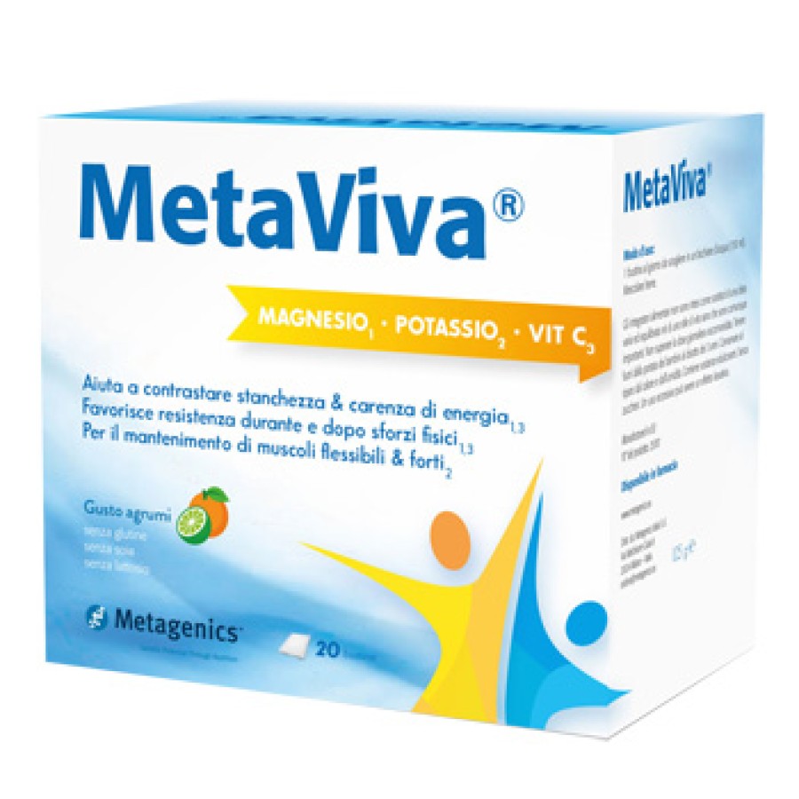 METAVIVA MAGNESIO POTASSIO VITAMINA C 20 BUSTINE