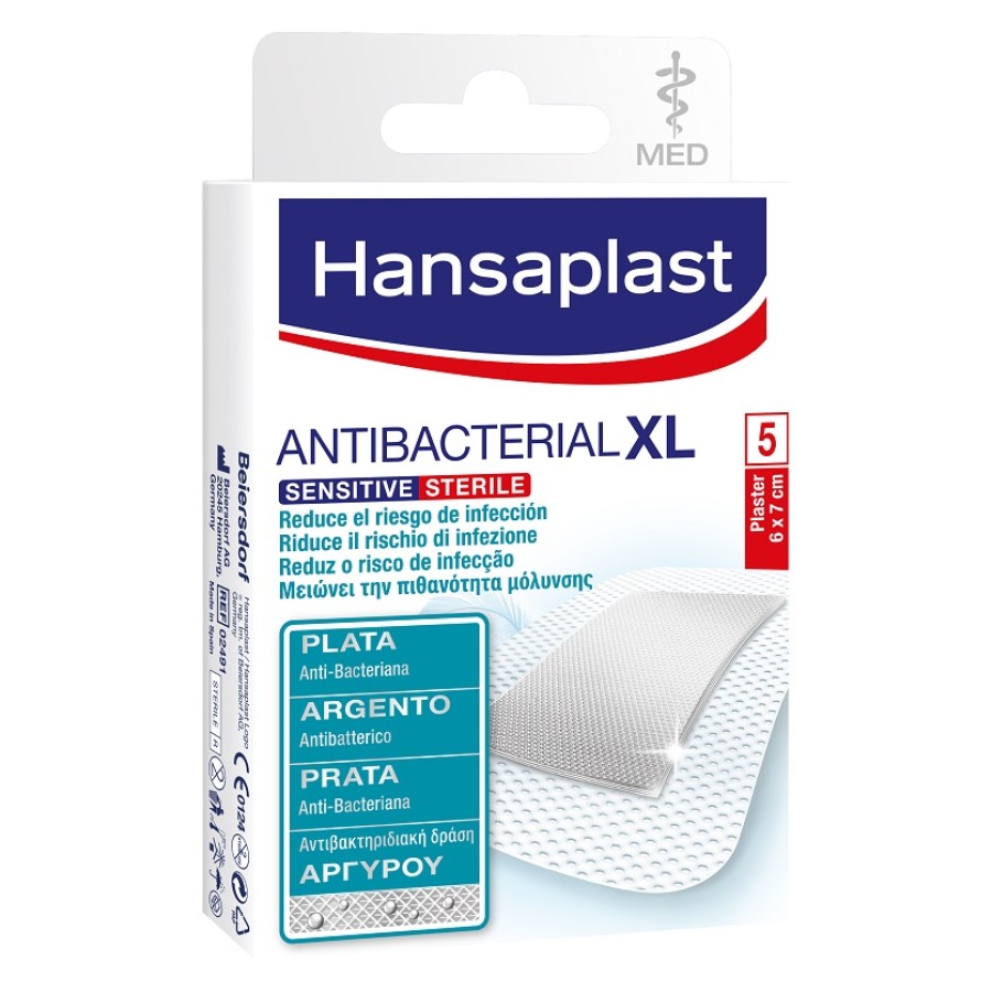 HANSAPLAST SENSITIVE EXTRA LARGE SILVER 5 PEZZI