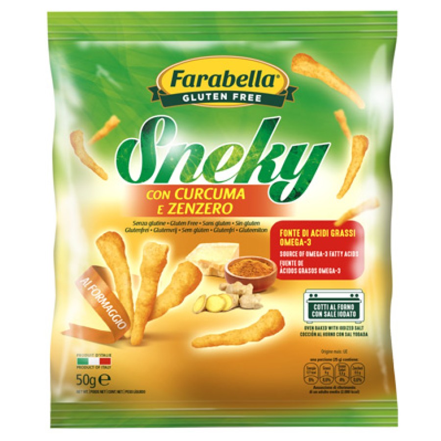 FARABELLA SNEKY FORMAGGIO CON CURCUMA E ZENZERO 50 G