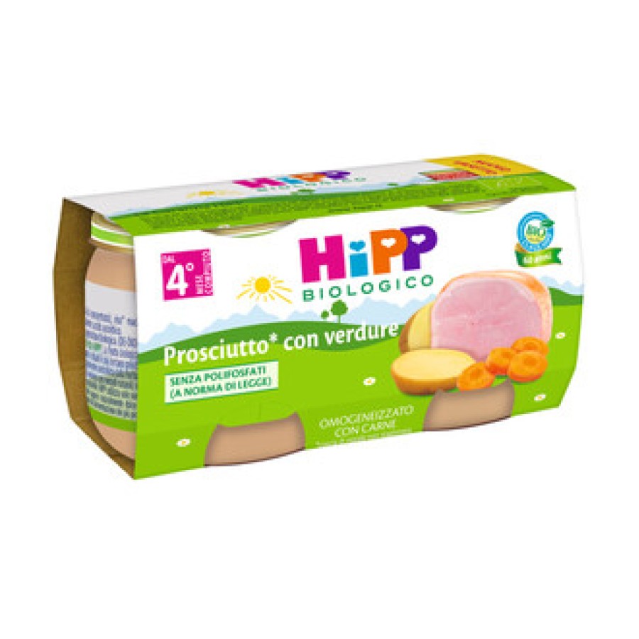 HIPP BIO HIPP BIO OMOGENEIZZATO PROSCIUTTO CON VERDURE 2X80 G