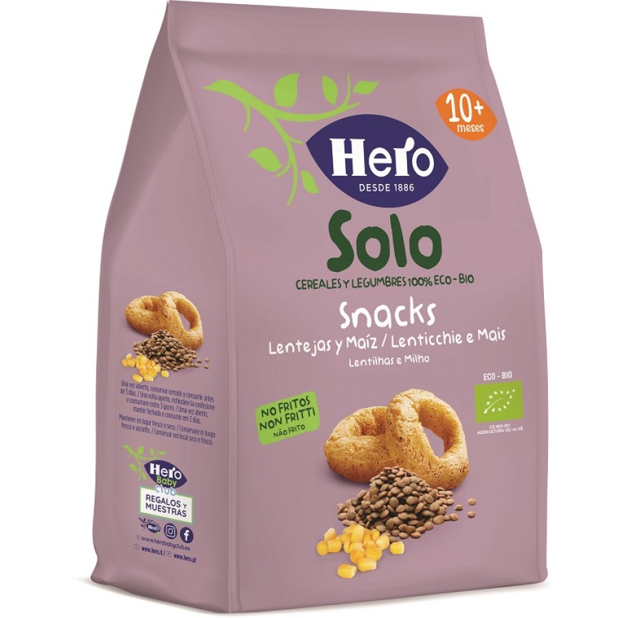HERO SOLO SNACK LENTICCHIE MAIS 100% BIO 50 G