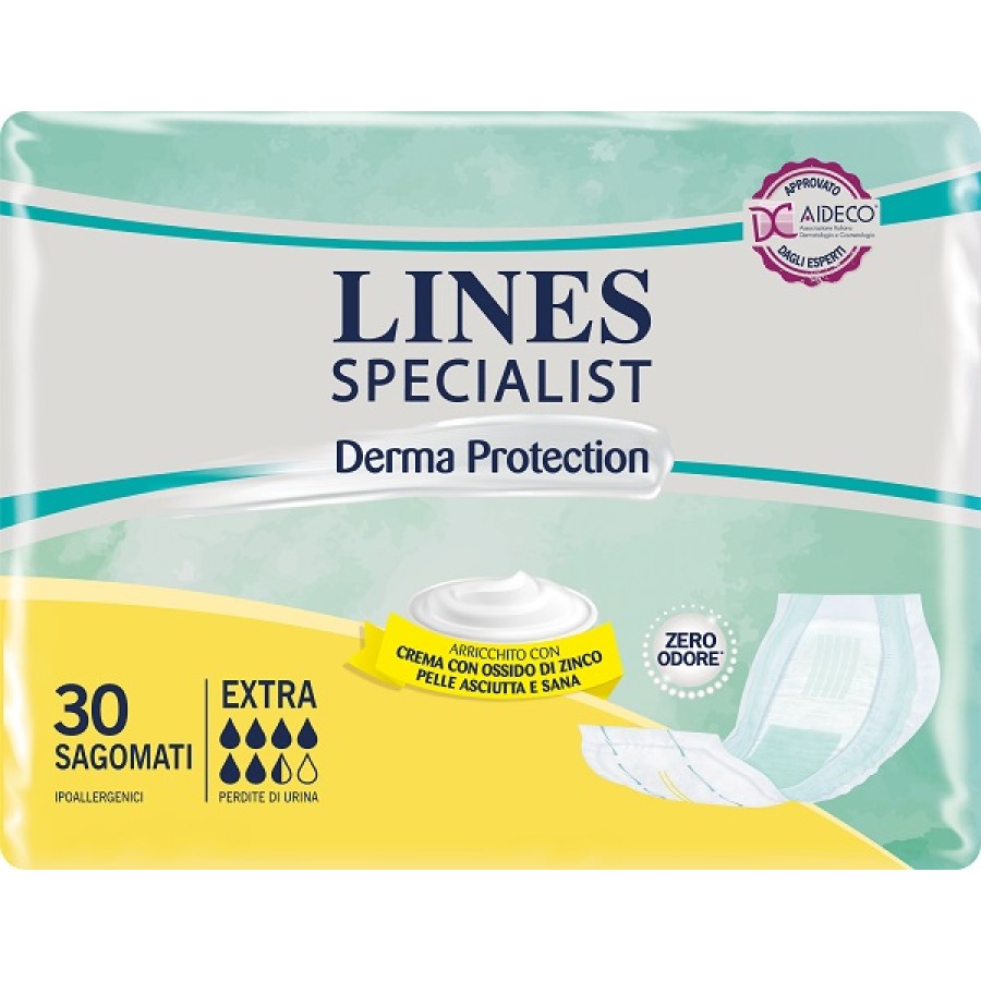 LINES SPECIALIST DERM PANNOLONE SAGOMATO EXTRA 30 PEZZI