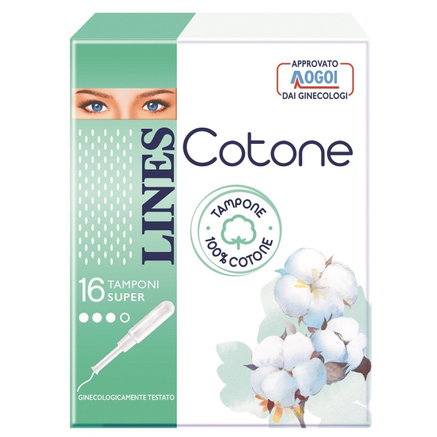 LINES COTONE TAMPONE SUPER 16 PEZZI