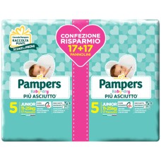 PAMPERS BABY DRYDUO DWCT JUNIOR X 34 PEZZI