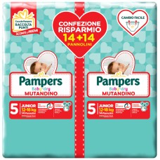 PAMPERS BABY DRY PANNOLINO A MUTANDINA DUO DWCT JUNIOR 28 PEZZI