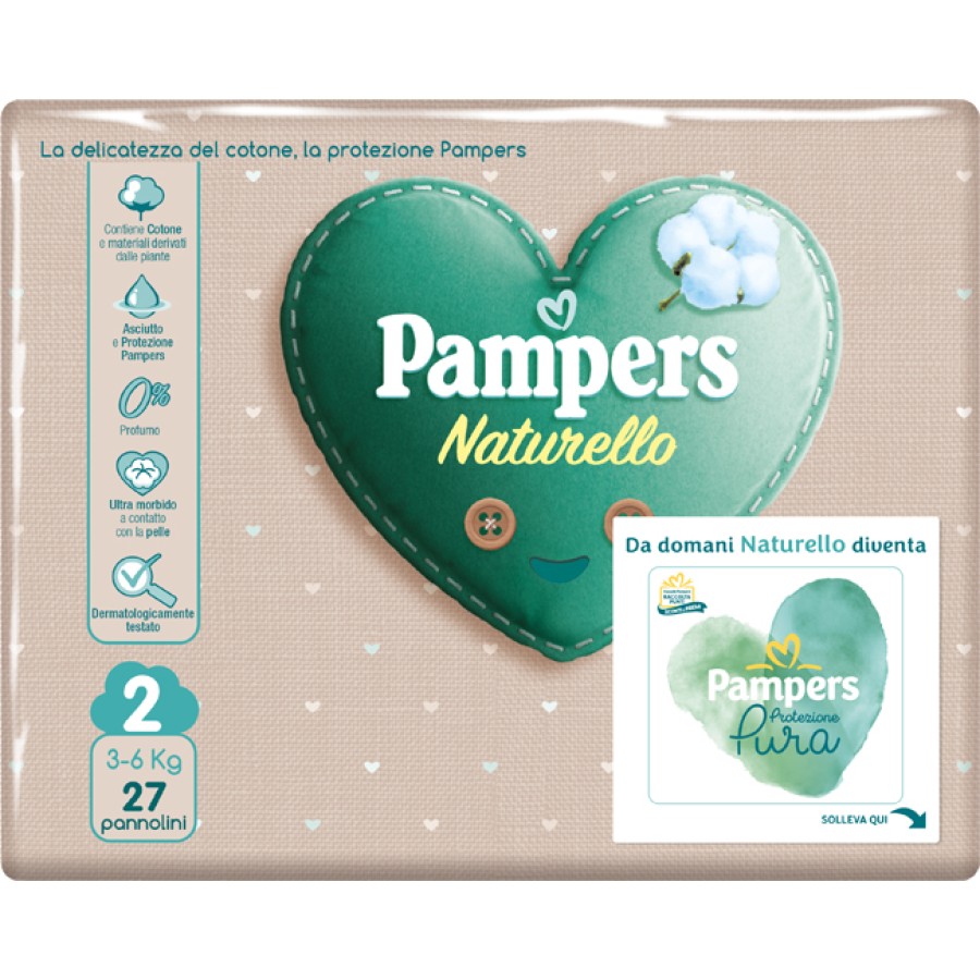 PAMPERS PROTEZIONE PURA NATURELLO MINI CP 27 PEZZI