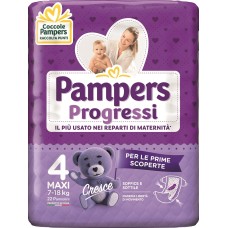 PAMPERS PROGRESSI MAXI PANNOLINO 4 7-18KG 22 PEZZI