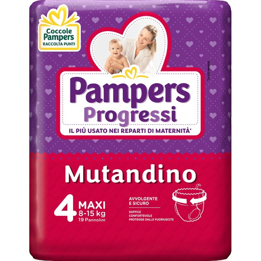 PAMPERS PROGRETGTGI MUTANDINO CP TG4 MAXI 19 PEZZI