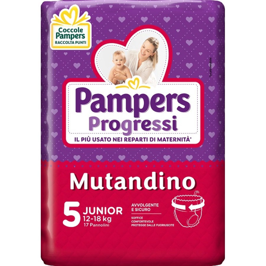 PAMPERS PROGRETGTGI MUTANDINO CP TG5 JUNIOR 17 PEZZI
