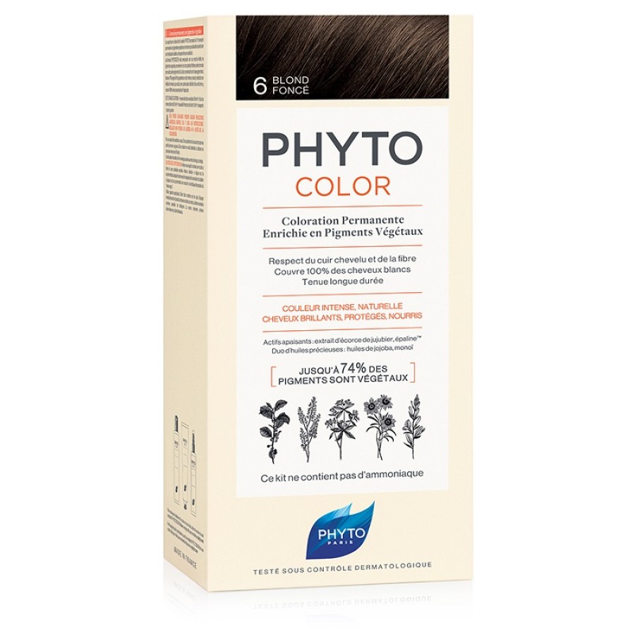 PHYTOCOLOR 6 BIONDO SCURO 1 LATTE+ 1 CREMA + 1 MASCHERA + 1 PAIO DI GUANTI
