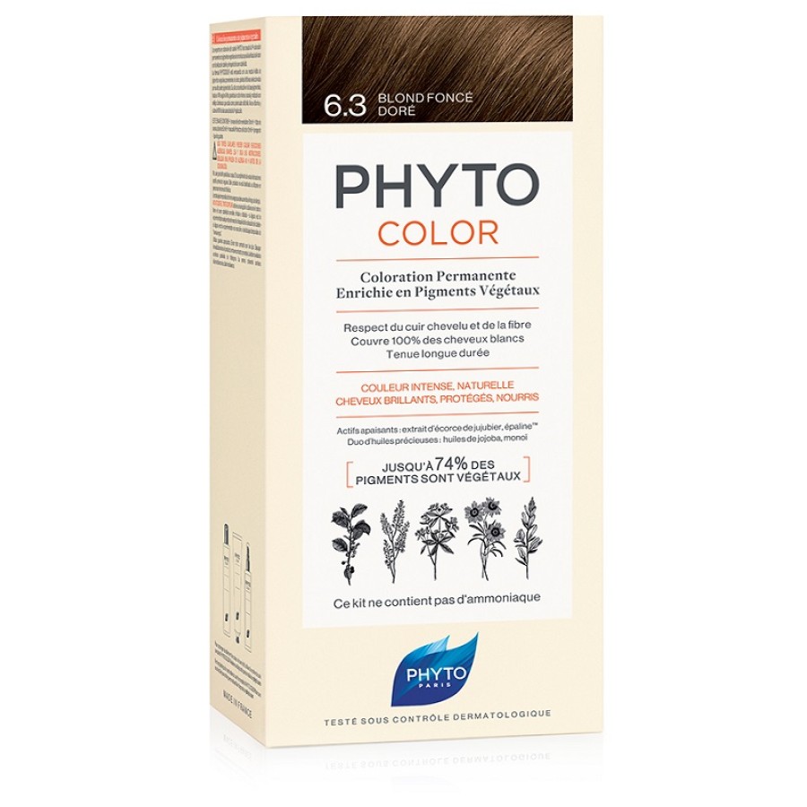 PHYTOCOLOR 6.3 BIONDO SCU DOR 1 LATTE + 1 CREMA + 1 MASCHERA + 1 PAIO DI GUANTI
