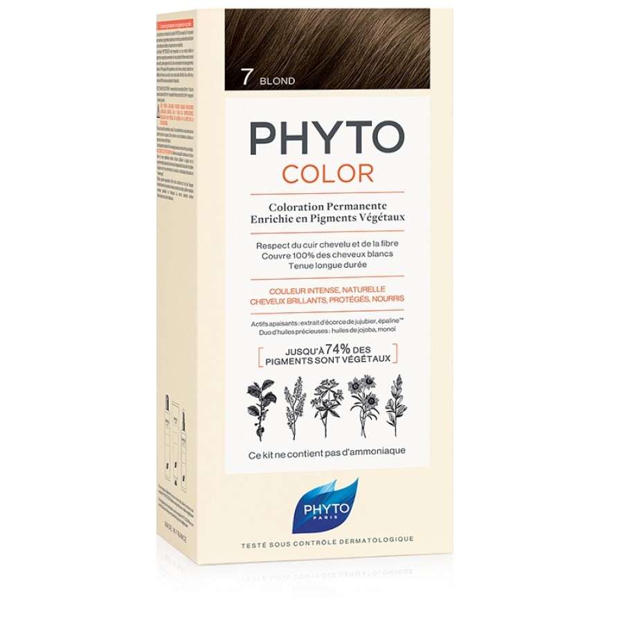 PHYTOCOLOR 7 BIONDO 1 LATTE + 1 CREMA + 1 MASCHERA + 1 PAIO DI GUANTI