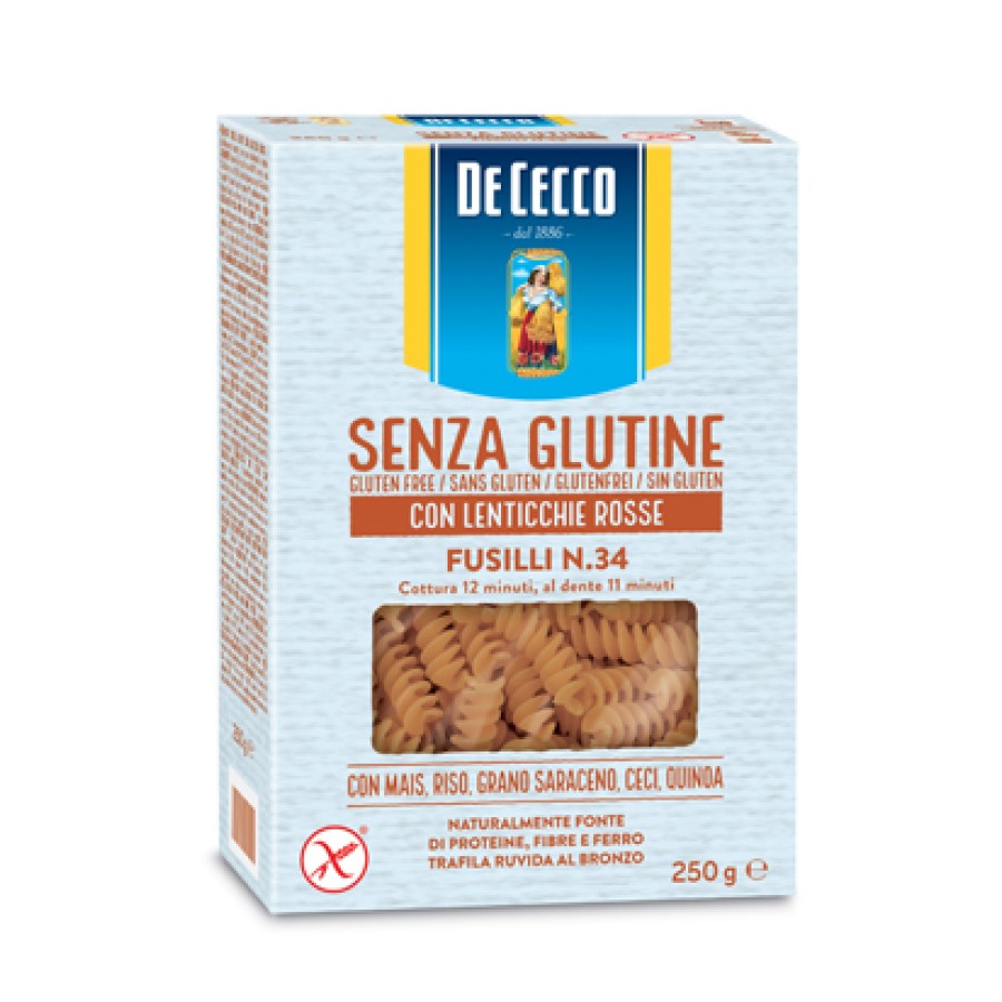 DE CECCO FUSILLI N34 LENTICCHIE ROSSE 250 G