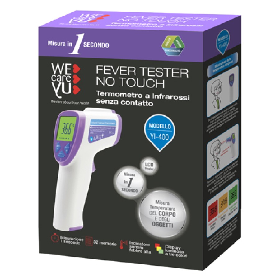 TERMOMETRO A INFRAROSSI SENZA CONTATTO WECAREYU FEVER TESTER NO TOUCH 1 PEZZO