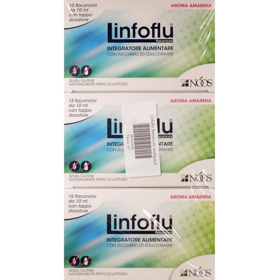 LINFOFLU MULTIPACK CONFEZIONE MULTIPLA DA 6 ASTUCCI X 15 FLACONCINI CONTIENE ZUCCHERO ED EDULCORANTE