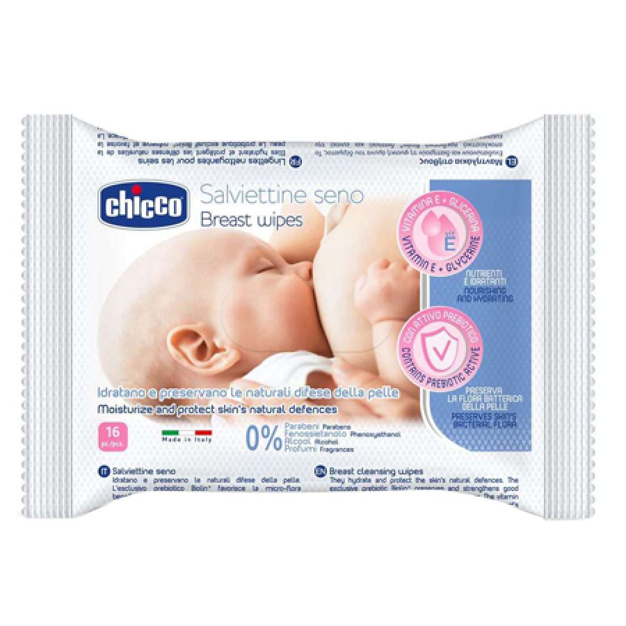 CHICCO SALVIETTE DETERGENTI PER IL SENO 16 PEZZI
